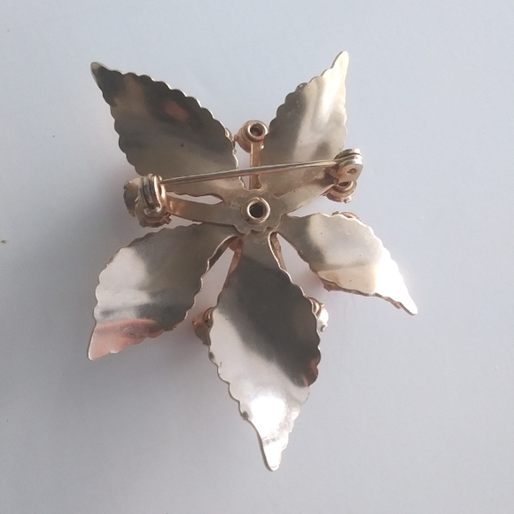 Vintage Midcentury Floral Brooch - Picture 6 of 8